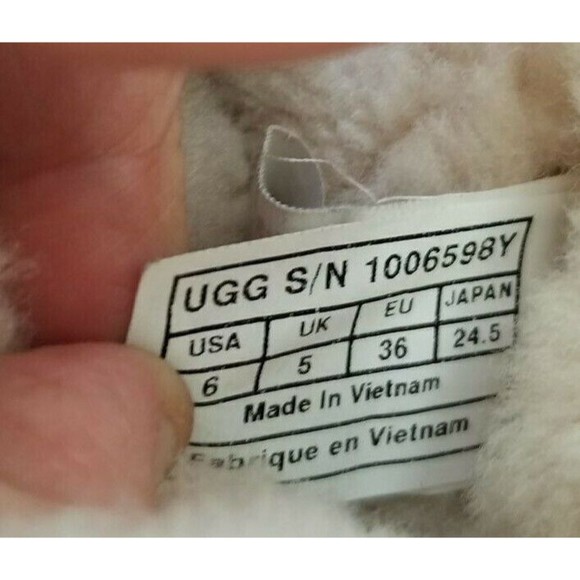 UGG Australia Brown Leather Boots Size 6 Shearling Lining EU 36 Comfort Cushion - Picture 7 of 9